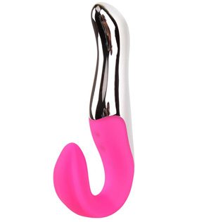 Vibrador punto G rosa de Silicona y ABS
