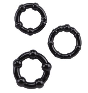 anillo de pene negro de silicona&ABS
