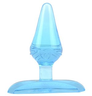 Plug anal bleu en silicone et ABS