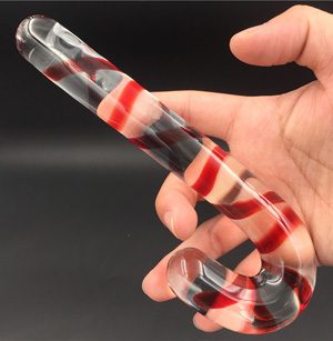 Crystal Penis Glass Toy (17 × 2.3 cm)