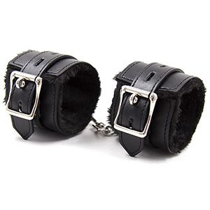 Handcuffs Leather Strap-on Kit