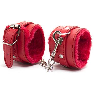 Handcuffs Leather Strap-on Kit
