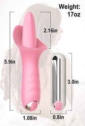 Tongue Suction G-spot Vibrator Stick