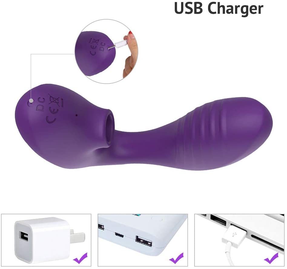 Pussy Suction G-spot Vibrator in ABS & Silicone