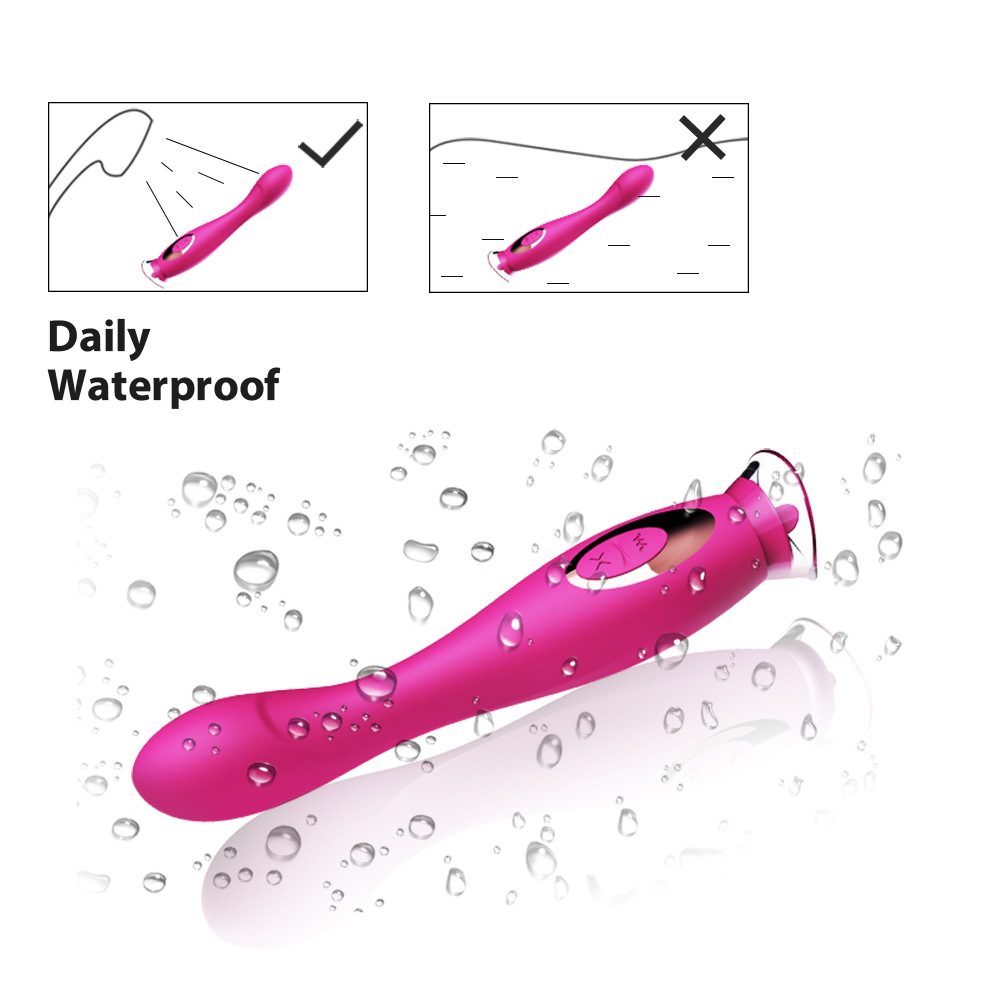 Tongue Licking G-spot Vibrator in Silicone & ABS