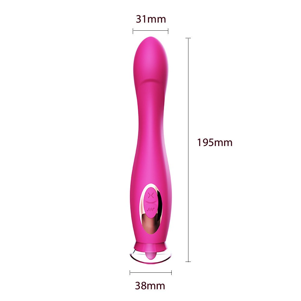 Tongue Licking G-spot Vibrator in Silicone & ABS