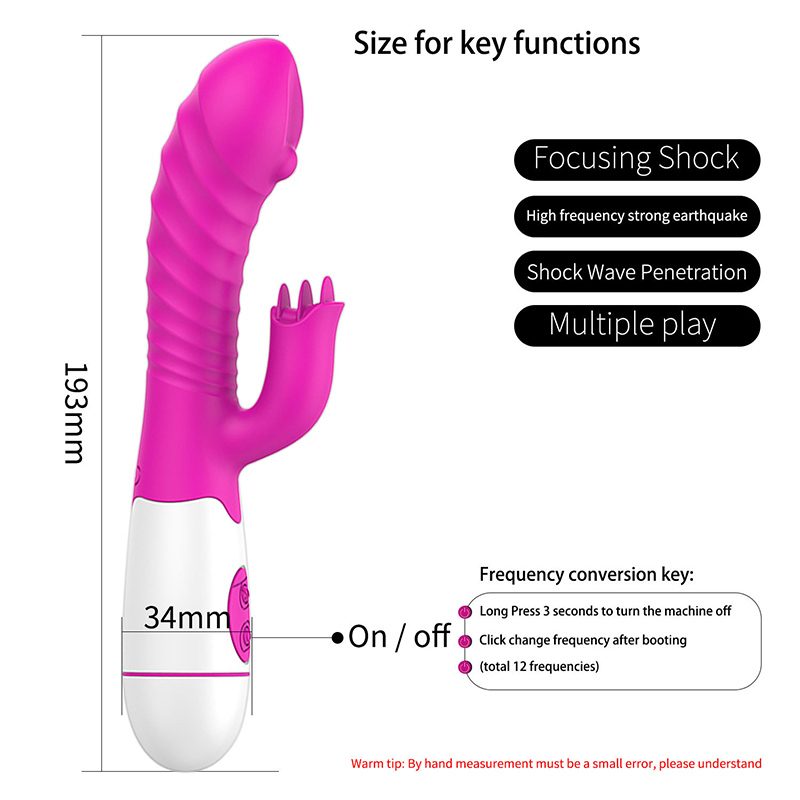 Tongue Licking G-spot Vibrator (193 × 55 × 34 mm)
