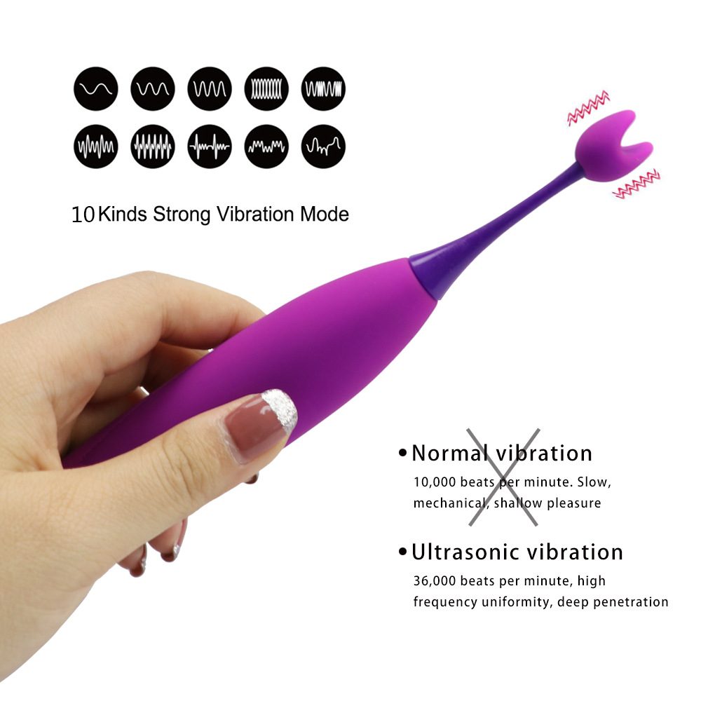 Vibration Massage G-spot Vibrator in Silicone & ABS