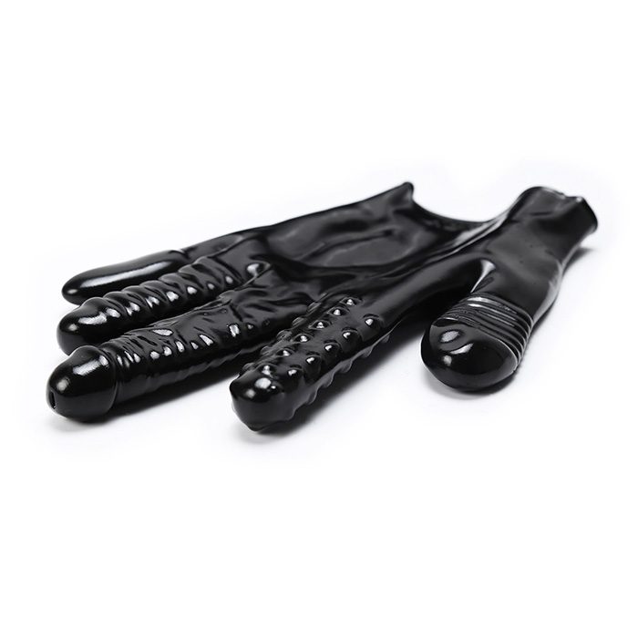 Black Penis Strap-on Finger