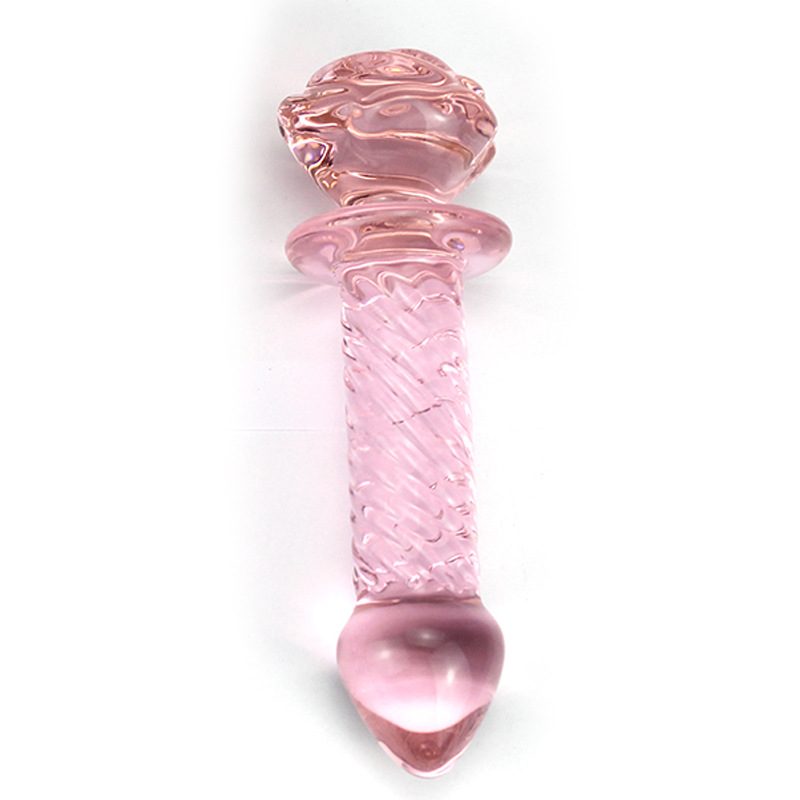 Pink Rose Glass Toy Floral