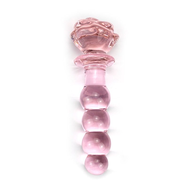 Pink Rose Glass Toy Floral