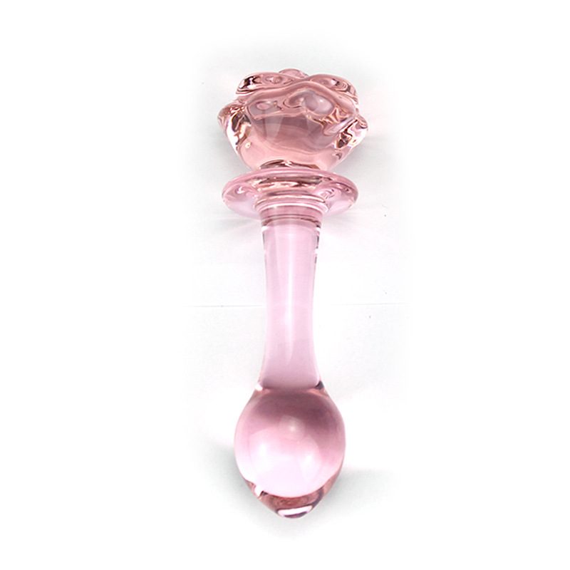 Pink Rose Glass Toy Floral