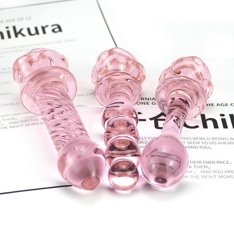 Pink Rose Glass Toy Floral