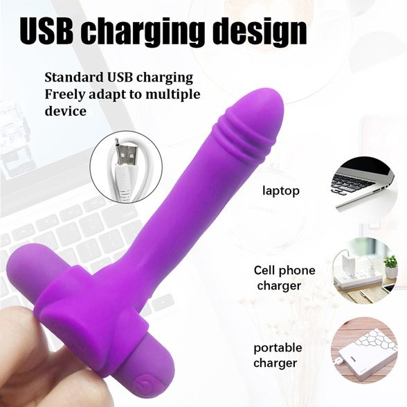 Rechargeable Silicone G-spot Vibrator Finger