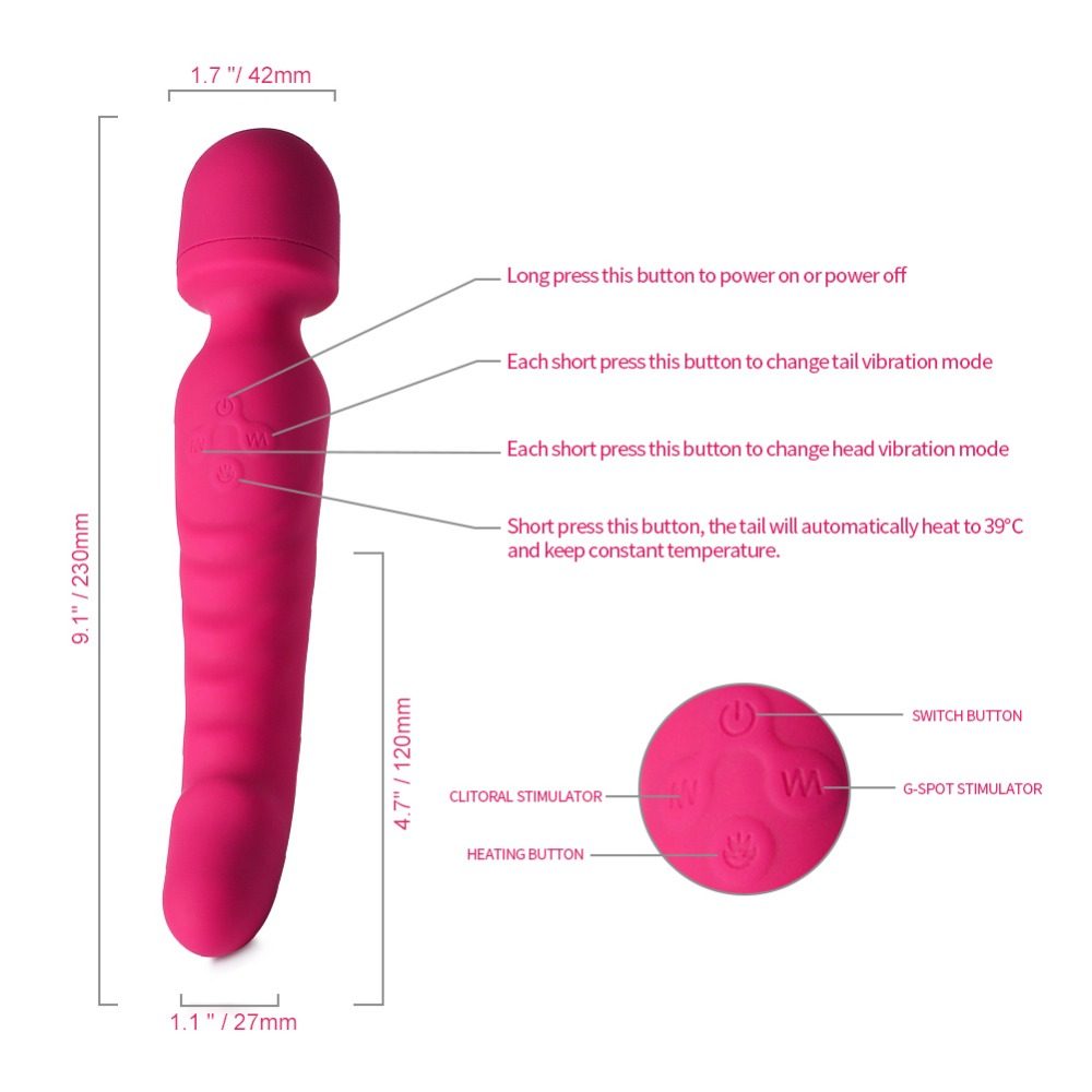 Rechargeable Twin Classic Vibrator