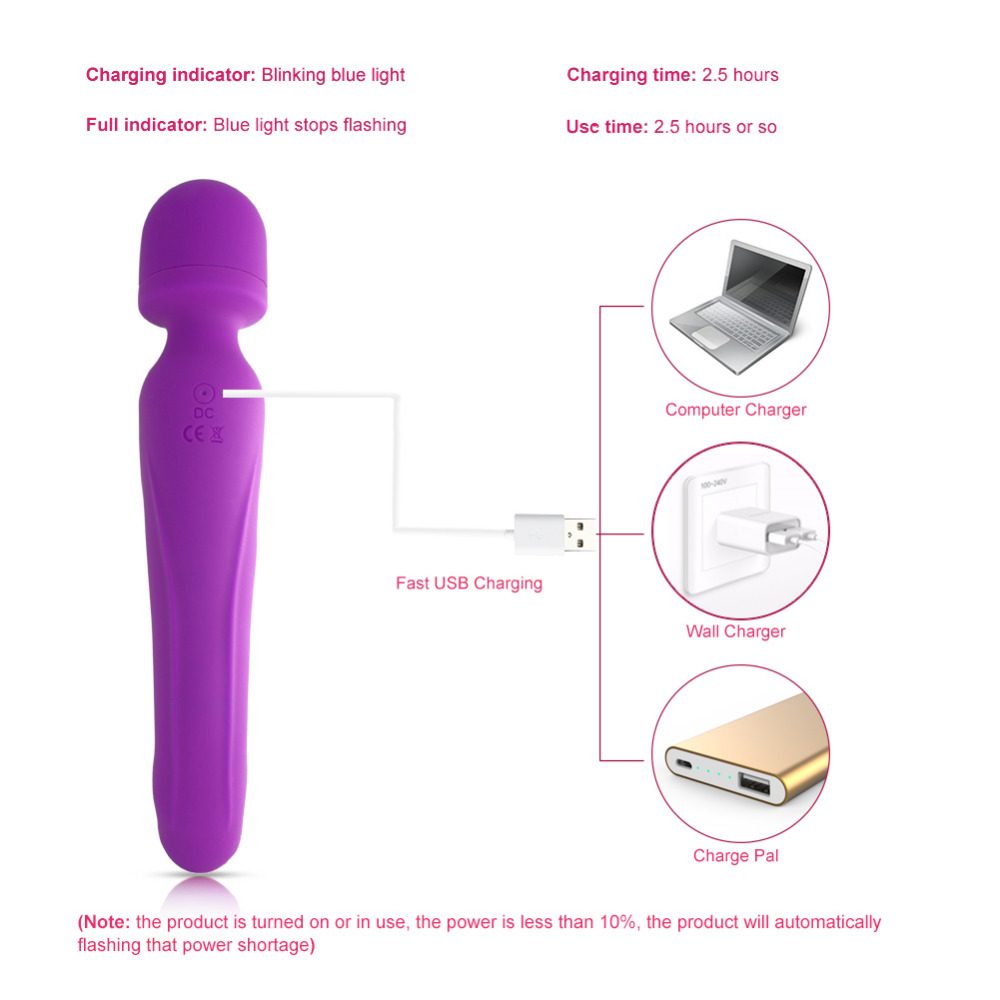 Rechargeable Twin Classic Vibrator