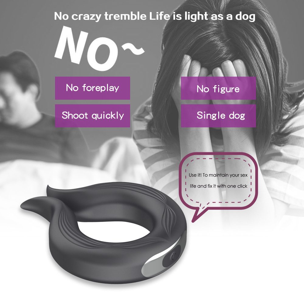 Rechargeable Silicone Cock Ring Vibration