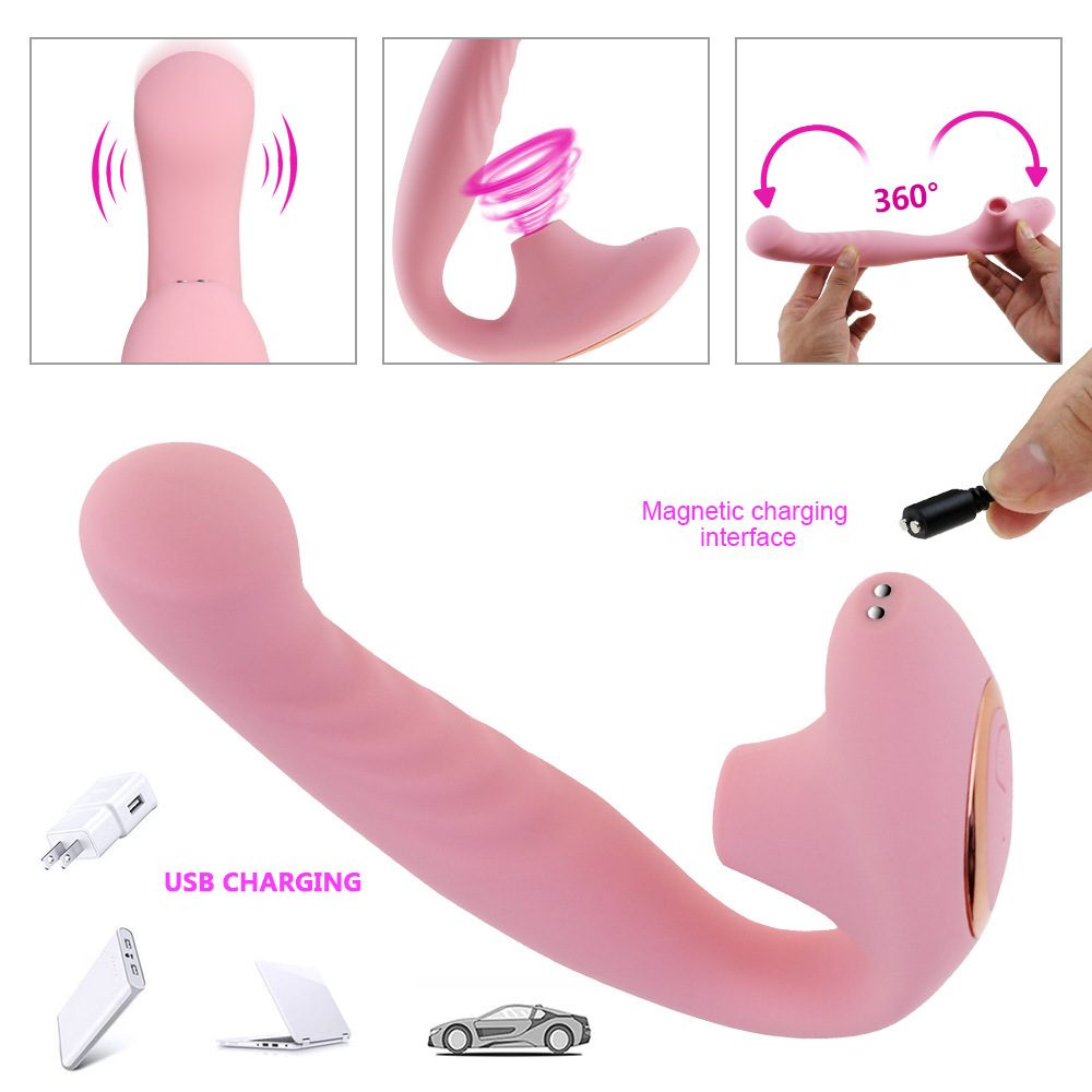 Suction G-spot Vibrator in Silicone & ABS