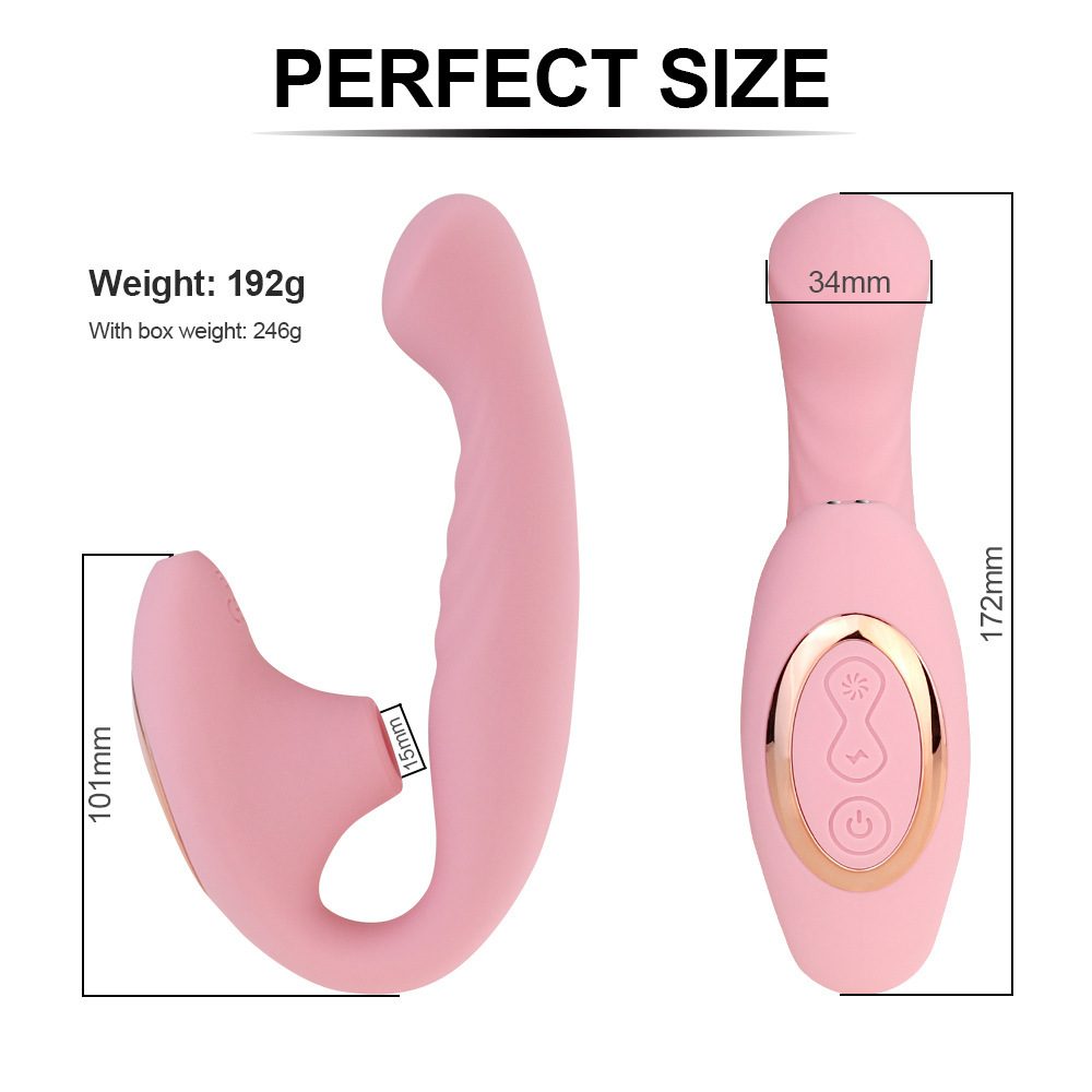 Suction G-spot Vibrator in Silicone & ABS