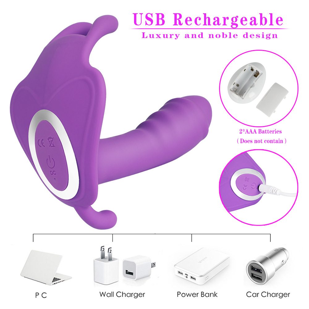 Wearable Butterfly Rabbit Vibrator Penis