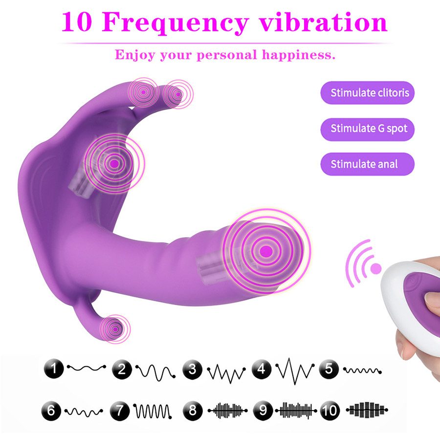 Wearable Butterfly Rabbit Vibrator Penis