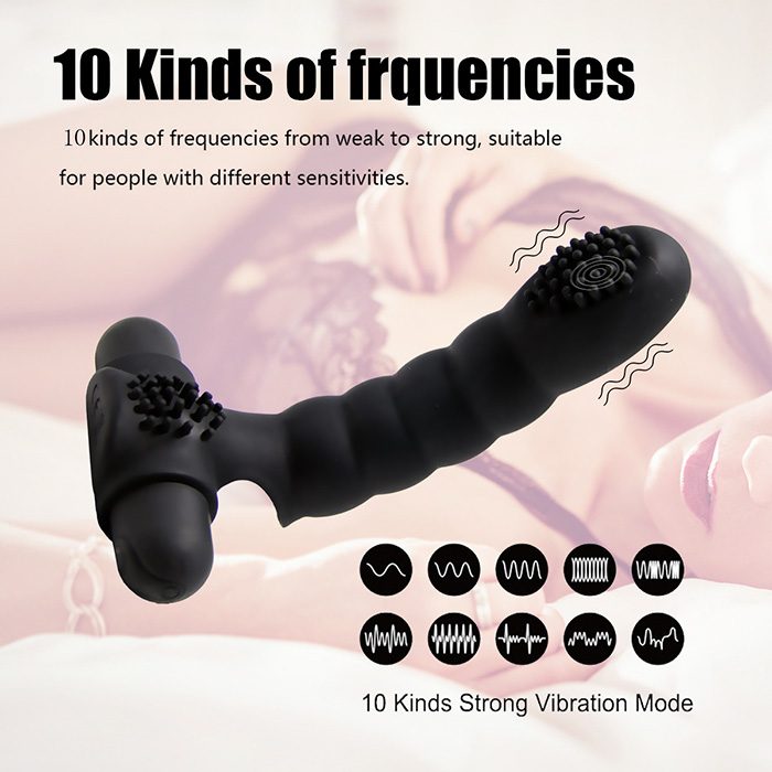 Vibrador conejo de dedo con vibración y masaje