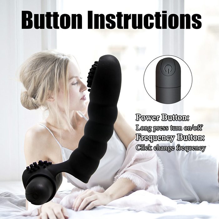 Vibrador conejo de dedo con vibración y masaje