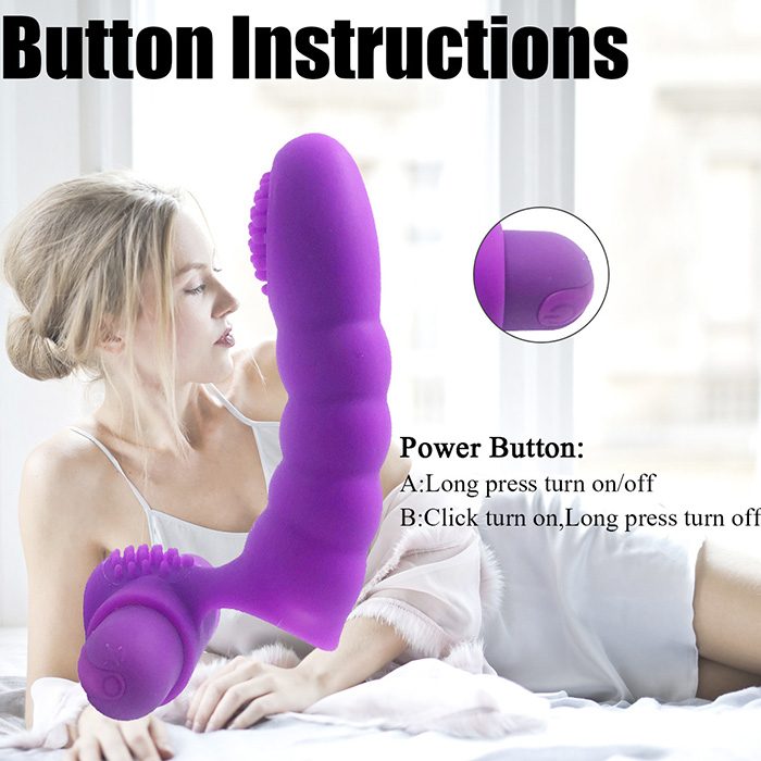 Vibrador conejo de dedo con vibración y masaje