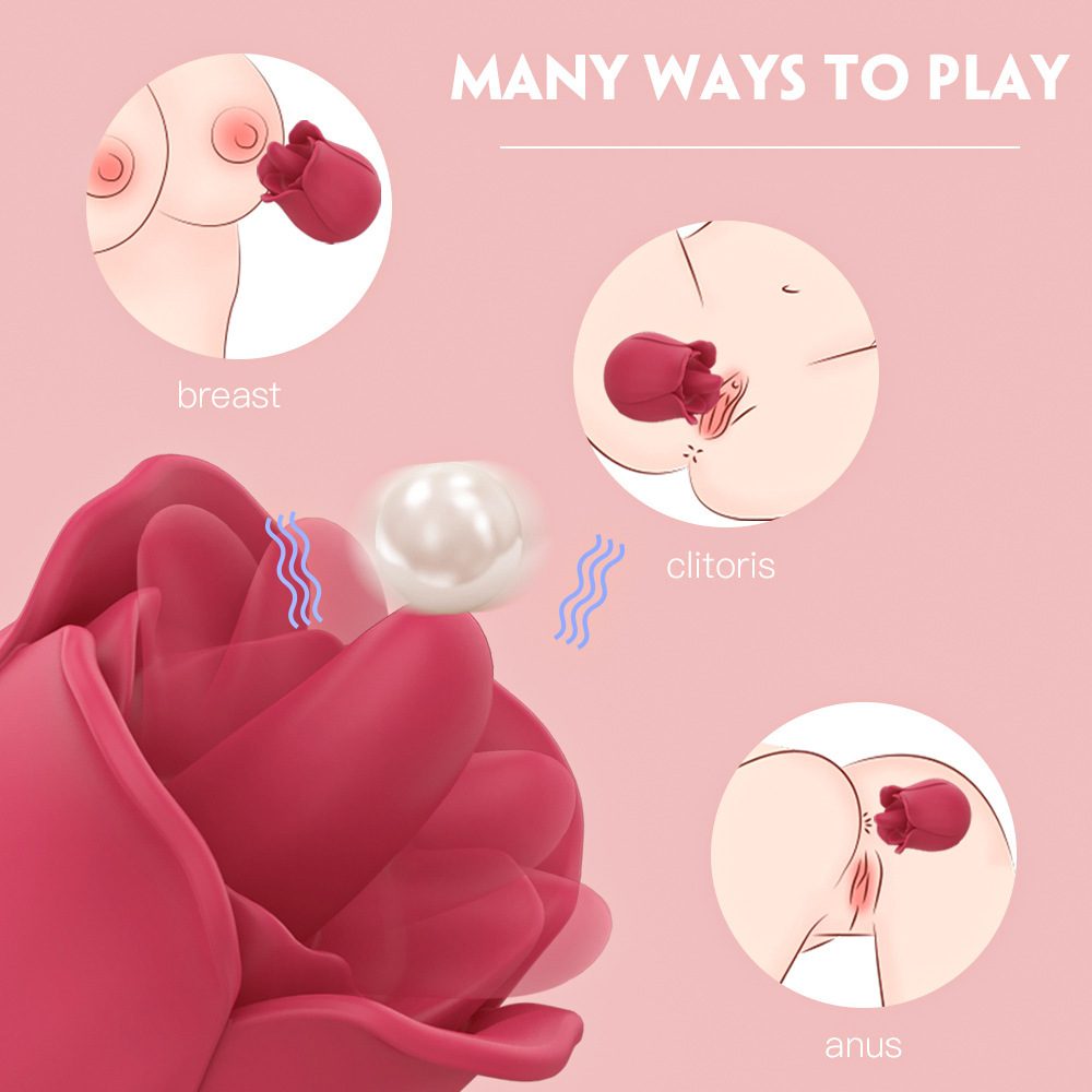 Tongue Licking Rose Vibrator