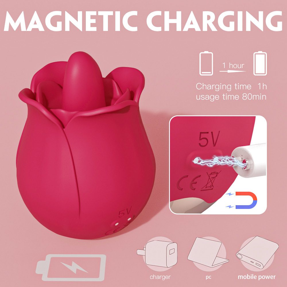 Tongue Licking Rose Vibrator