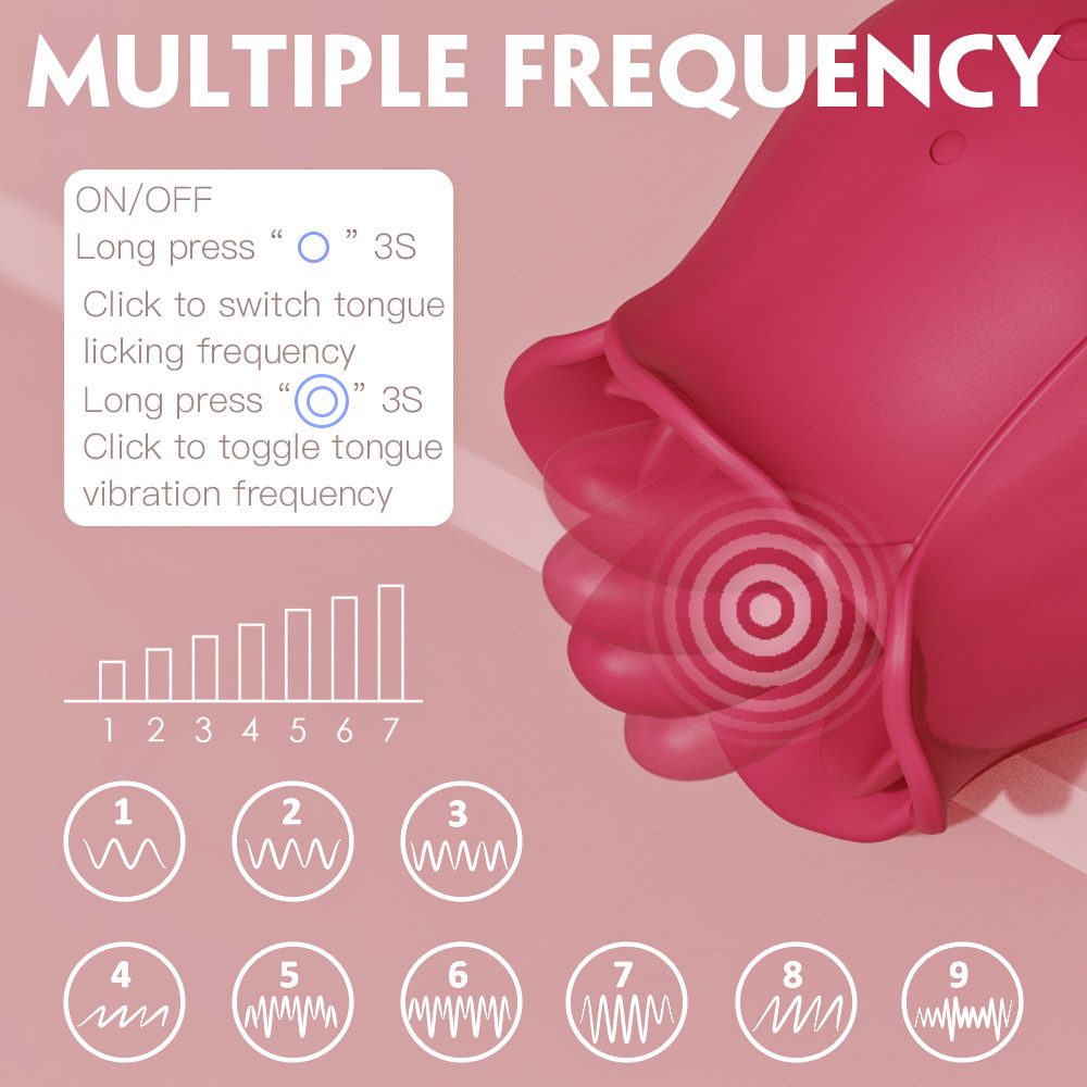 Tongue Licking Rose Vibrator