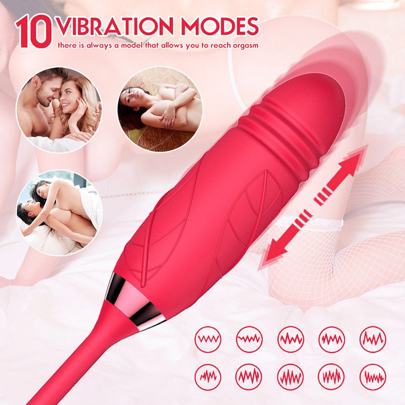 Rose Twin G-spot Vibrator Suction