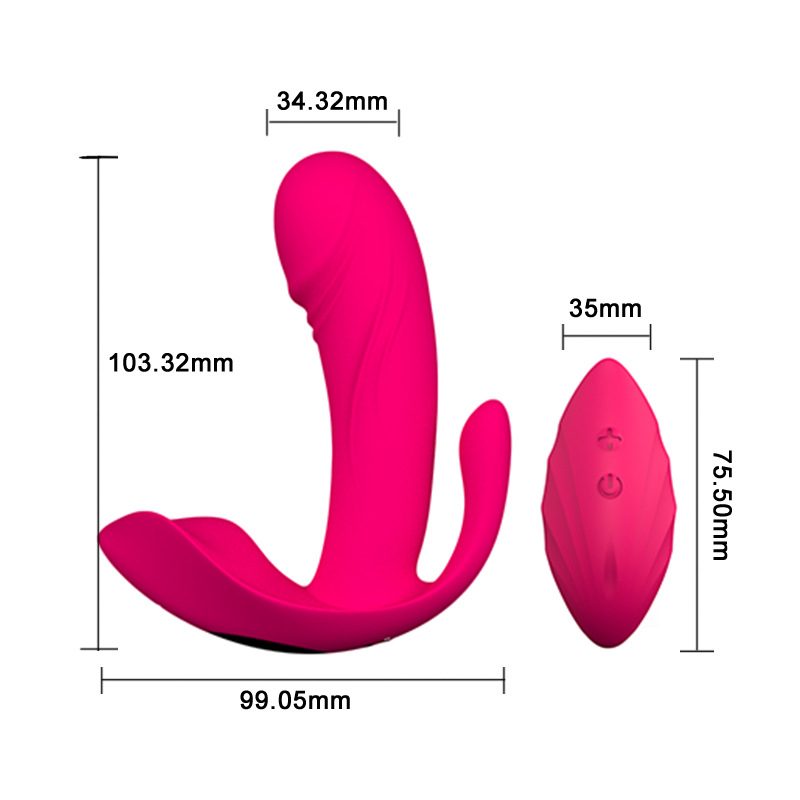 Vibrador conejo inalámbrico con control remoto – Morado o rojo rosa