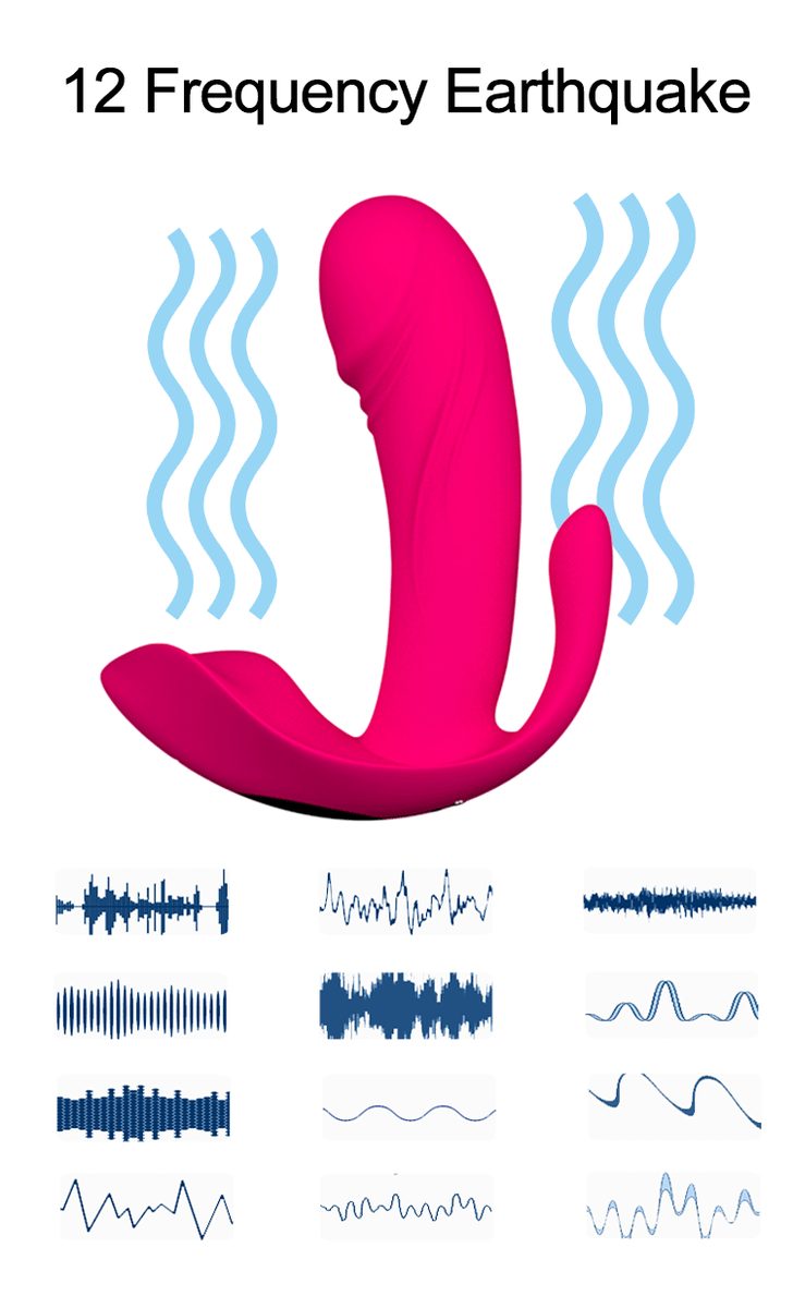 Vibrador conejo inalámbrico con control remoto – Morado o rojo rosa