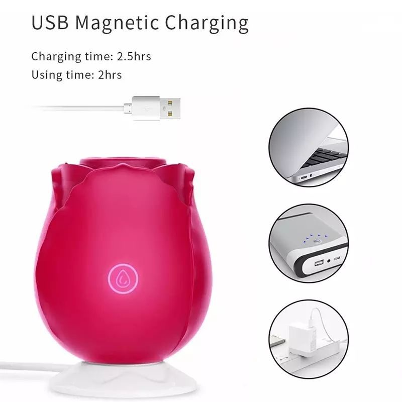 Large Suction Rose Vibrator