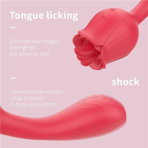Vibratore Rosa con lingua sagomata