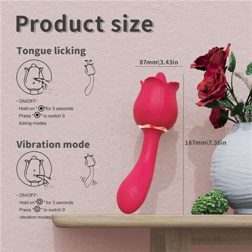 Vibratore Rosa con lingua sagomata