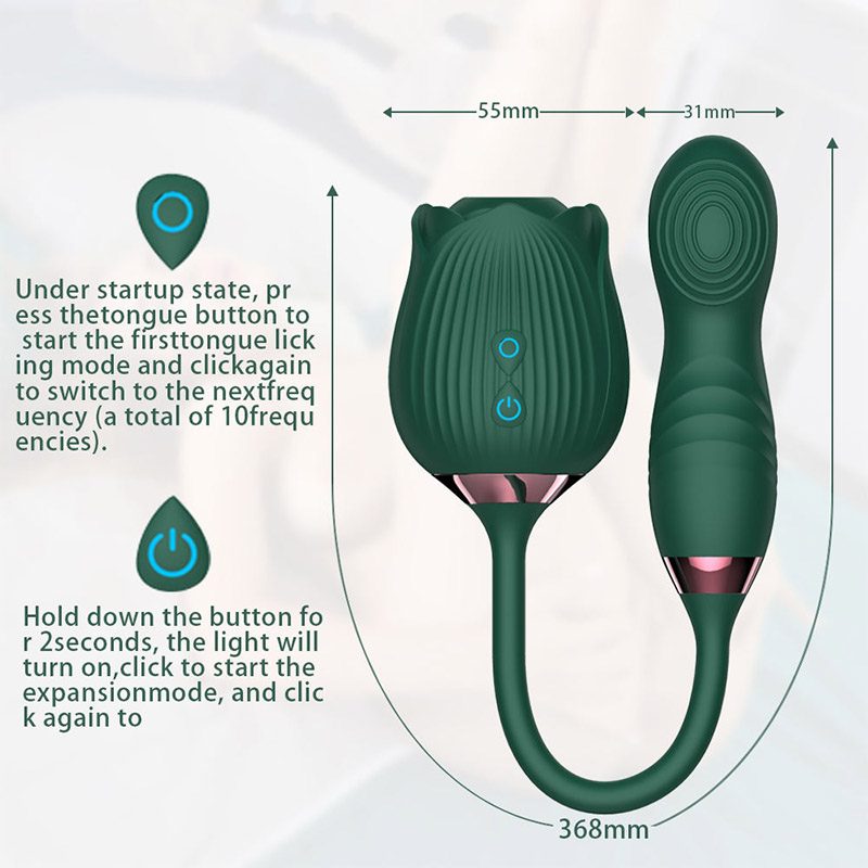 Rose Vibrator (368 × 55 × 31 mm)