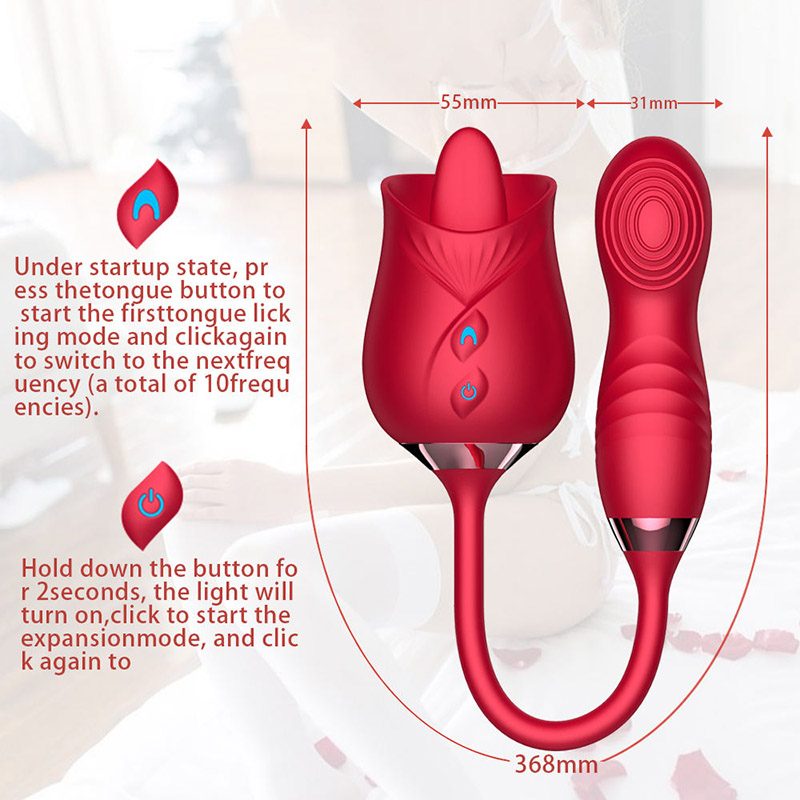 Rose Vibrator (368 × 55 × 31 mm)