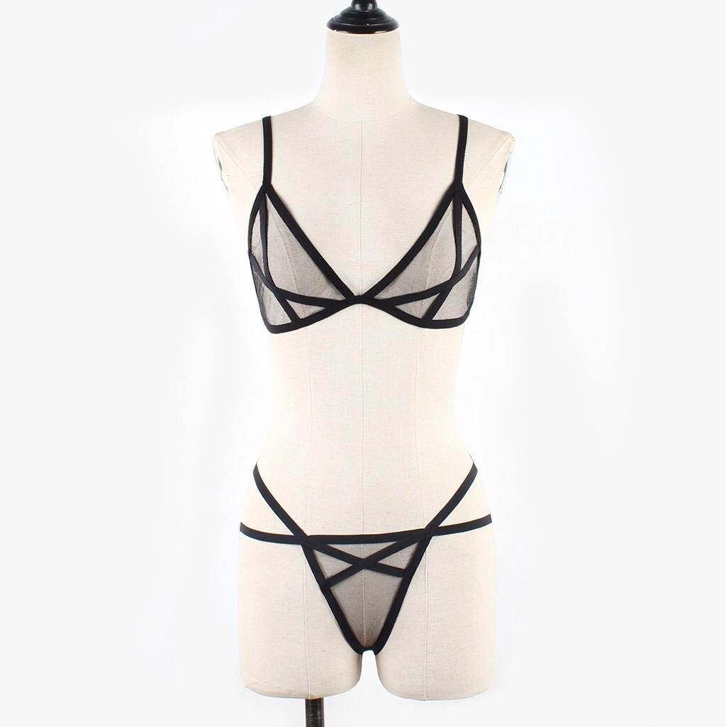 Clear Underwear Lingerie Set