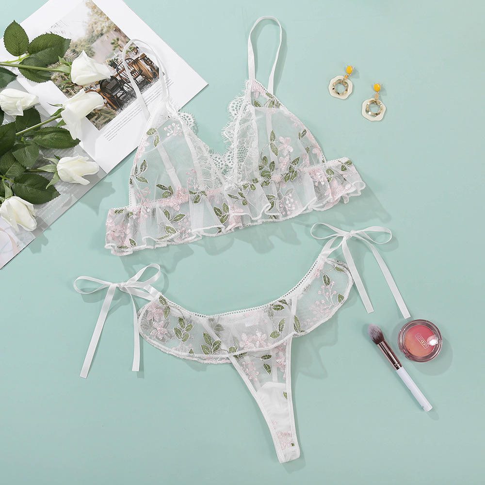 Conjunto de lencería floral No.3076