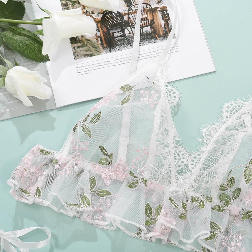 Conjunto de lencería floral No.3076