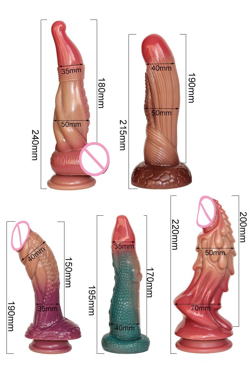 Textured Silicone Dildo Shaped