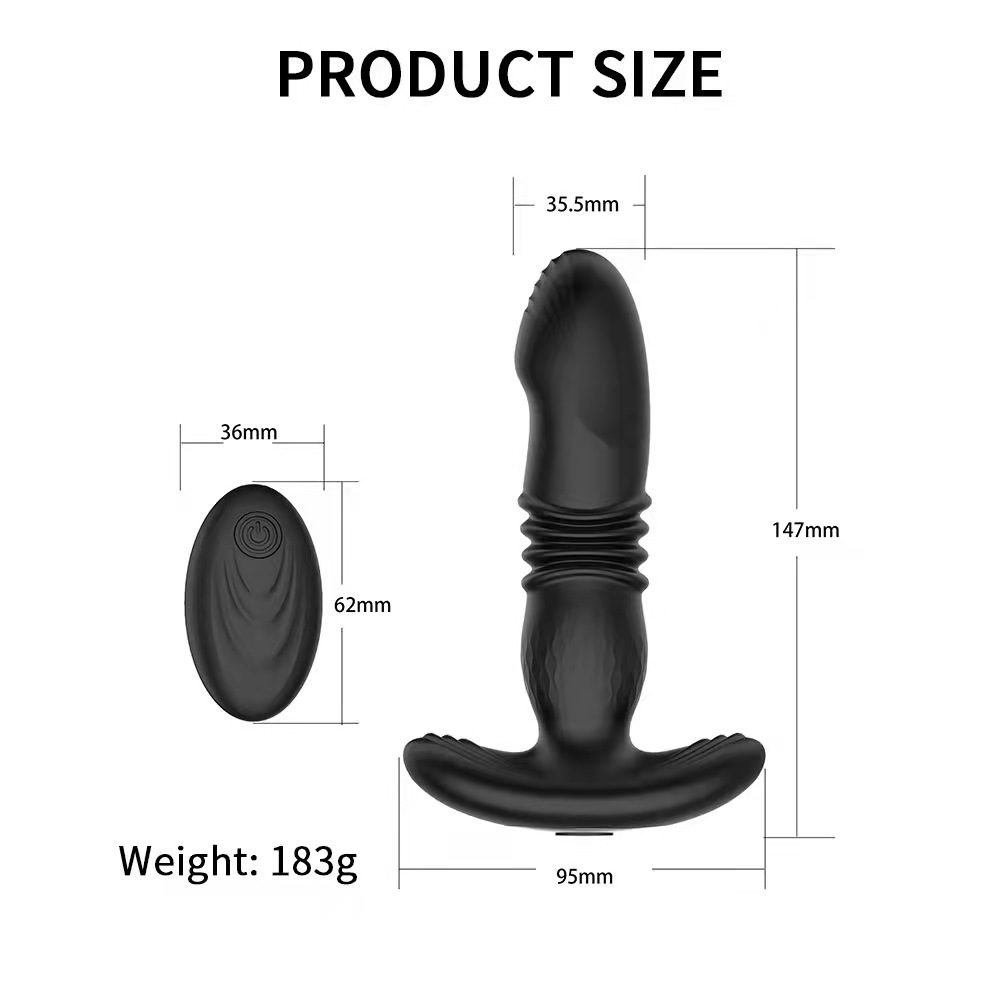 Wireless Remote Control Classic Vibrator – Black