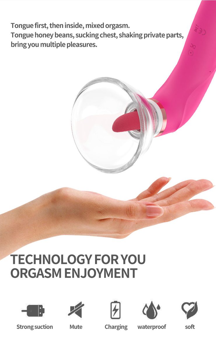 Suction Tongue G-spot Vibrator Licking
