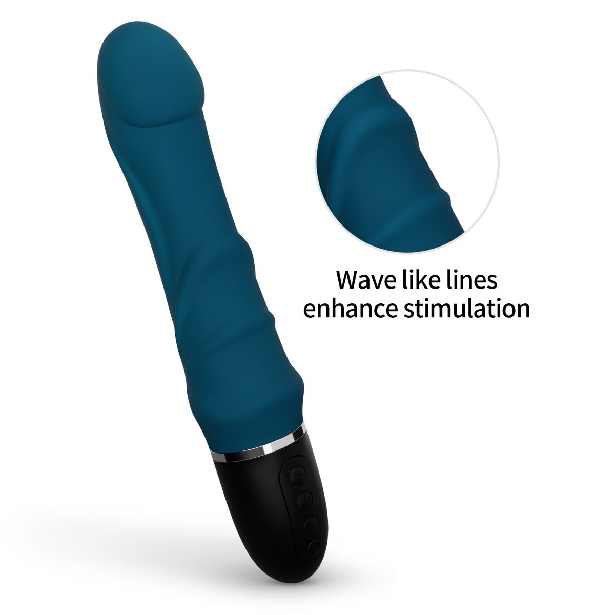 Rechargeable Massage Classic Vibrator in Silicone & ABS