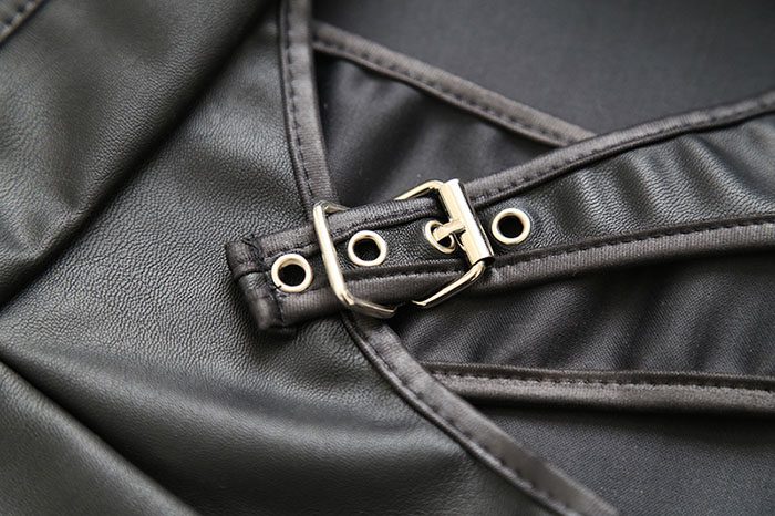 Short Leather Strap-on Kit Lace