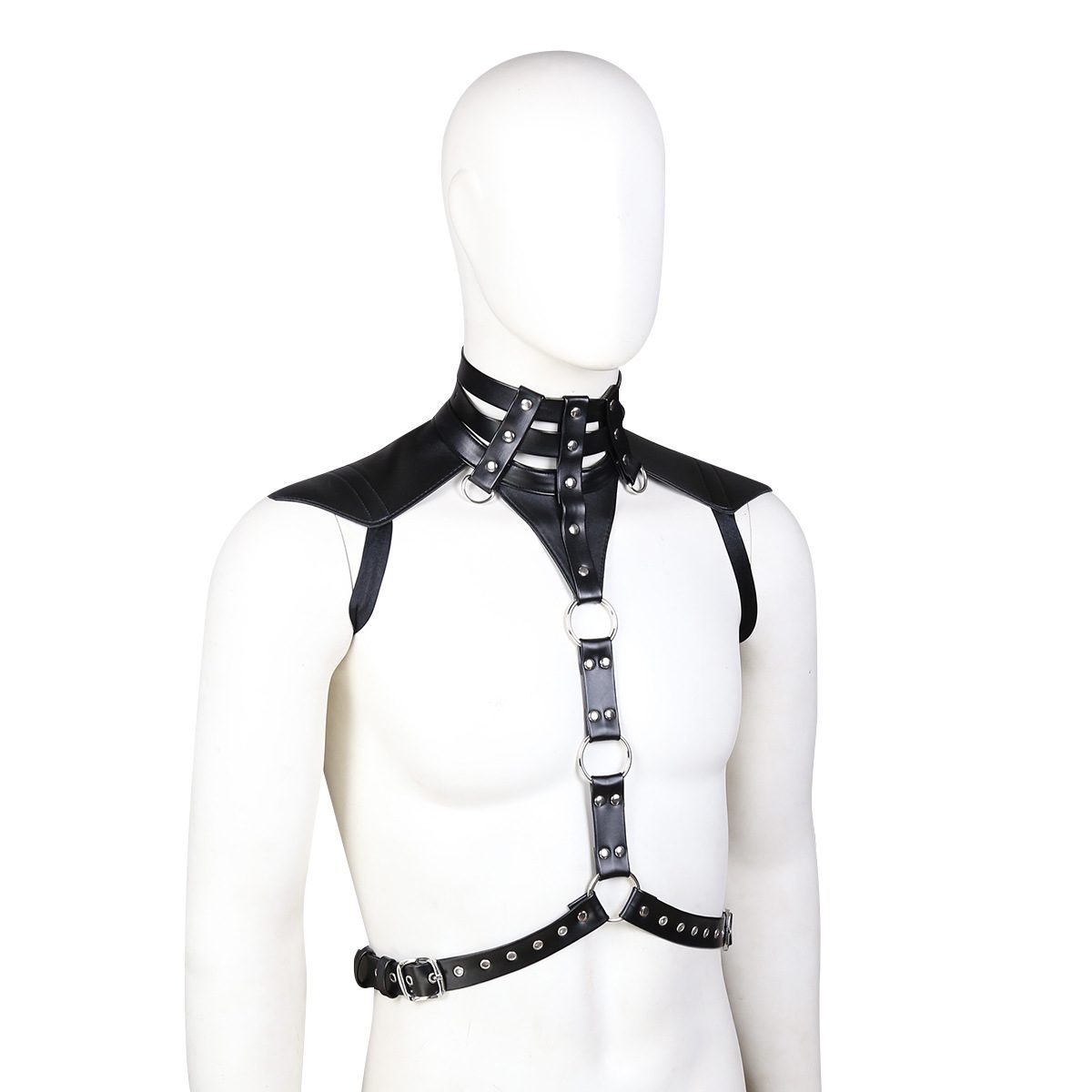 Leather Bondage Strap-on Kit Bra