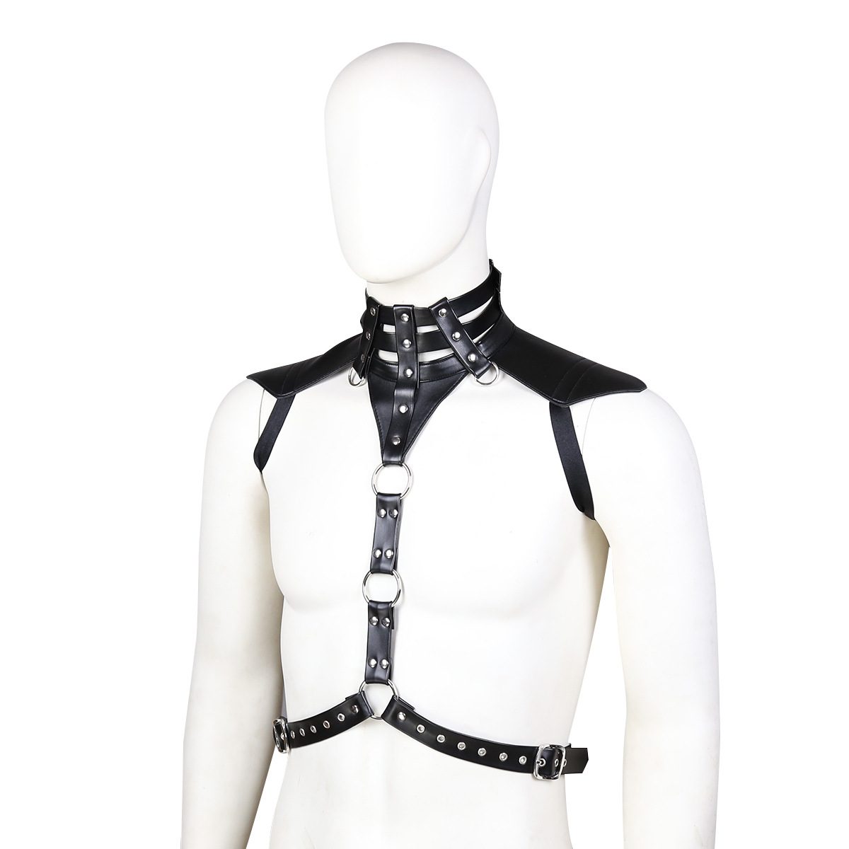 Leather Bondage Strap-on Kit Bra