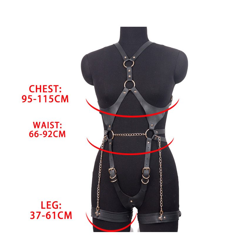 Leather Suit Strap-on Kit Bondage in PU